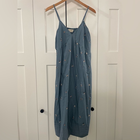 NWOT Target Universal Thread Blue Floral Midi Dress Medium - Picture 1 of 3